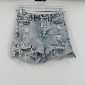 Hollister curvy high rise mom jean shorts 0/24
